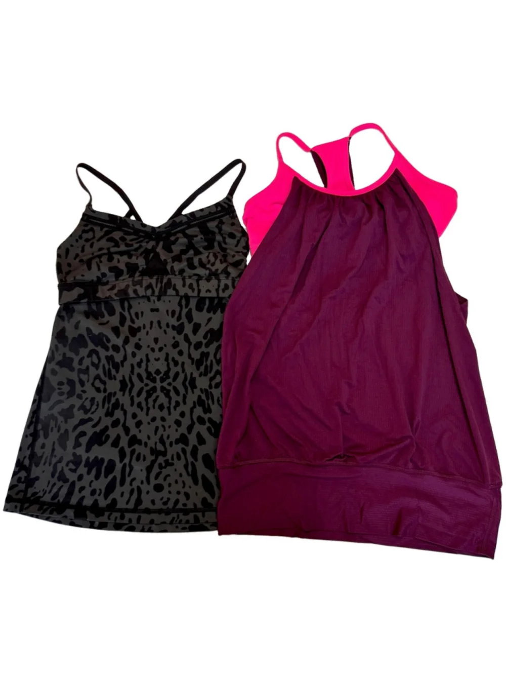 Set of 2 Lululemon Athletic Running Workout Tank Tops Size:4 Build In Bra